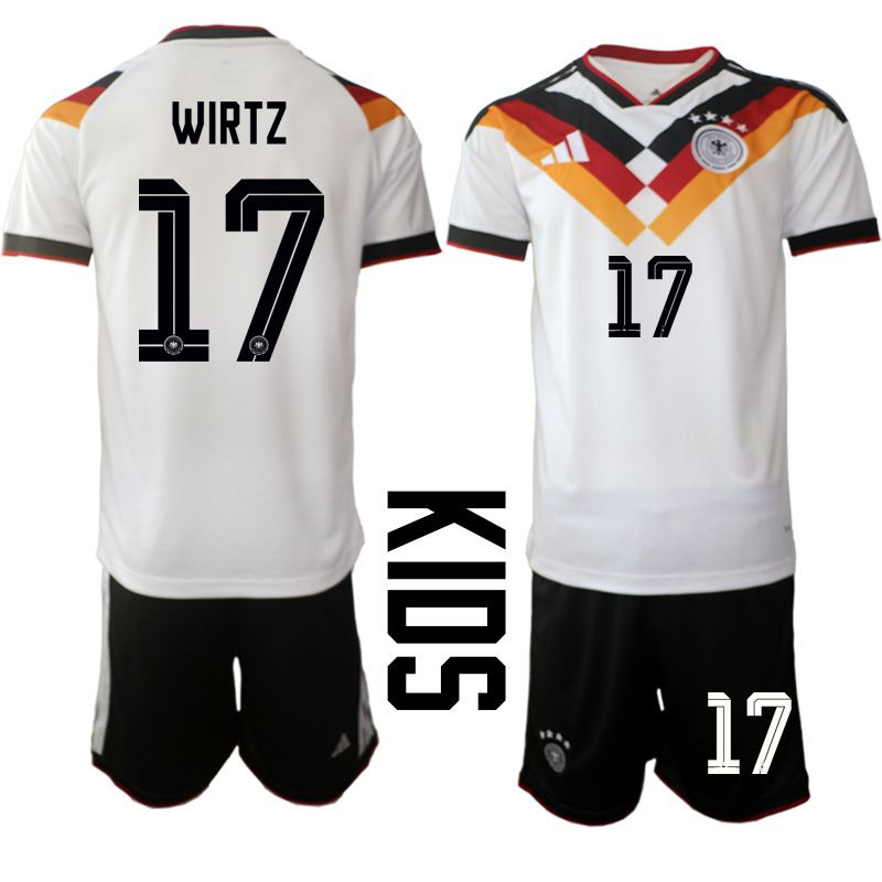 Youth 2026 World Cup National Team Germany home white #17 Soccer Jersey
